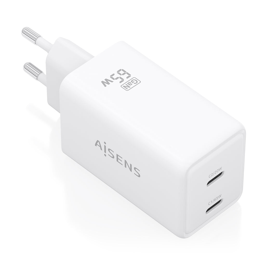 AISENS ASCH-65W2P078-W cargador de dispositivo móvil Cámara digital, Teléfono móvil, Portátil, Smartphone, Tableta, Universal Corriente alterna Carga rápida Interior (2)