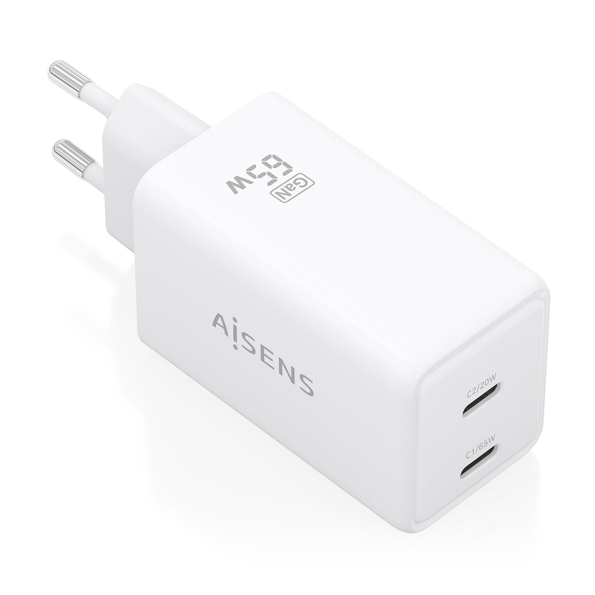 AISENS ASCH-65W2P078-W cargador de dispositivo móvil Cámara digital, Teléfono móvil, Portátil, Smartphone, Tableta, Universal Corriente alterna Carga rápida Interior (2)