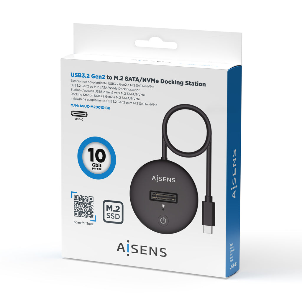 AISENS ASUC-M2D013-BK caja para disco duro externo Caja externa para unidad de estado sólido (SSD) Negro (5)