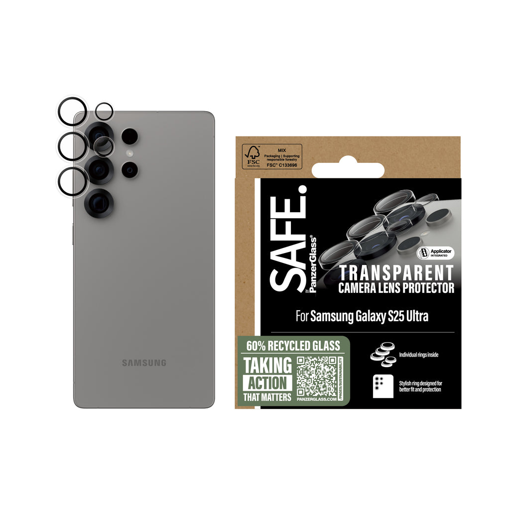 PanzerGlass SAFE. by ® Camera Lens Protector Transparent Samsung Galaxy S25 Ultra Protector de pantalla 1 pieza(s) (2)