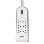 Belkin BSV604AF2M surge protector White 6 AC outlet[s] 2 m (BELKIN 6 WAY SURGE PROTECTION - STRIP-2M W/2X2.4AMP USB CHARGING)