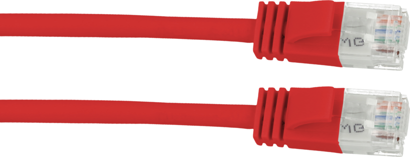 Cable patch RJ45 U/UTP Cat6a 0,5 m rojo (2)