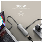 Axagon RVC-HI8KPD, USB-C -> HDMI 2.1 redukce / adaptér, 8K/60Hz, 4K/144Hz, HDR10+, PD100W 0,16 m USB Tipo C HDMI + USB Type-C (3)