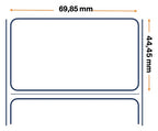 Labels, Zebra, Papel Térmico, Z-Perform 1000D Removible, An: 69,85 mm, Al: 44,45 mm, Diá: 127 mm, Co: 25,4 mm 880677-044DU