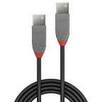 Lindy 36691 cable USB USB 2.0 0,5 m USB A 0,48 Gbit/s Negro, Gris (3)