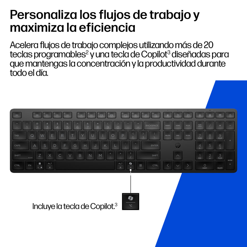 HP 495K Multi-Device Dual-Mode Keyboard teclado Universal USB + Bluetooth Negro (8)