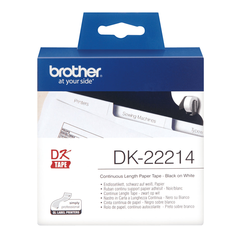 Brother DK-22214 cinta para impresora de etiquetas Negro sobre blanco (3)