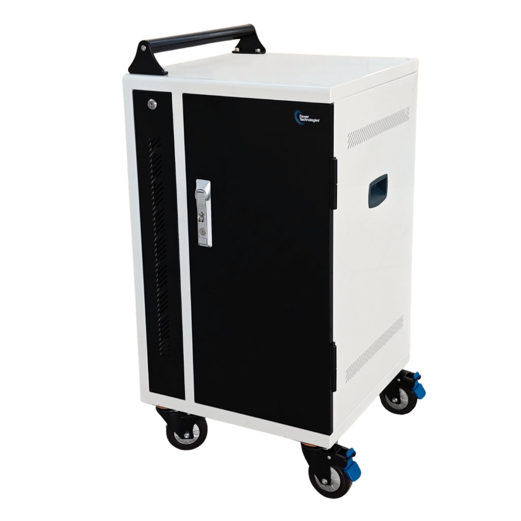 Power Technologies PT-Vert-15 Carro de gestión y carga para dispositivos portátiles Blanco (5)