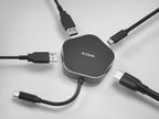 D-Link DUB-M420 base para portátil y replicador de puertos Alámbrico Thunderbolt 3 Aluminio, Negro (2)