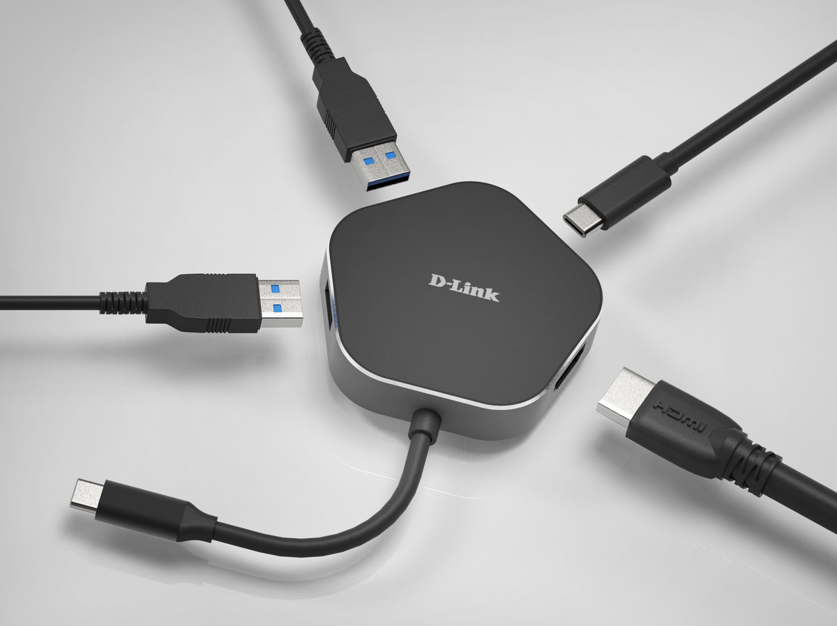 D-Link DUB-M420 base para portátil y replicador de puertos Alámbrico Thunderbolt 3 Aluminio, Negro (2)