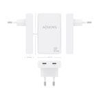 AISENS ASCH-65W2P077-W cargador de dispositivo móvil Cámara digital, Teléfono móvil, Portátil, Smartphone, Tableta, Universal Corriente alterna Carga rápida Interior (5)