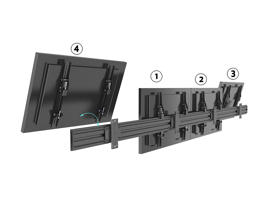 Multibrackets 5995 soporte para pantalla de señalización 165,1 cm (65") Negro (9)