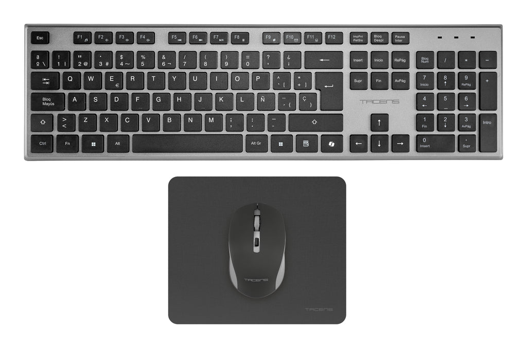 Tacens 6ZENITHES teclado Ratón incluido Hogar / Oficina RF inalámbrico QWERTY Español Gris (2)