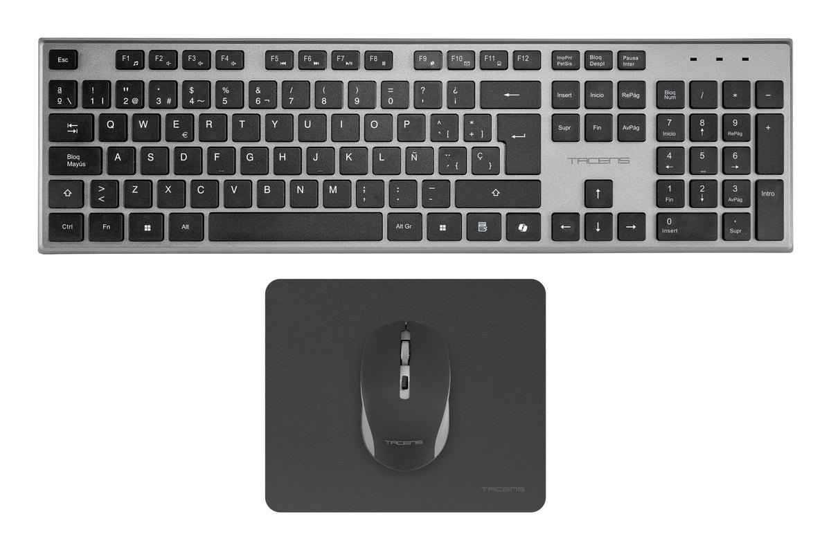 Tacens 6ZENITHES teclado Ratón incluido Hogar / Oficina RF inalámbrico QWERTY Español Gris (2)