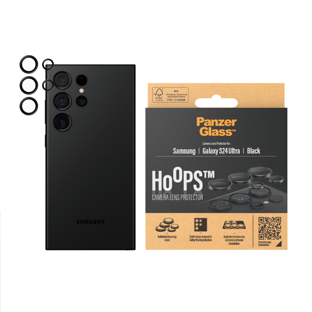 PanzerGlass ® Hoops® Camera Lens Protector Black Samsung Galaxy S24 Ultra Protector de pantalla 1 pieza(s) (2)