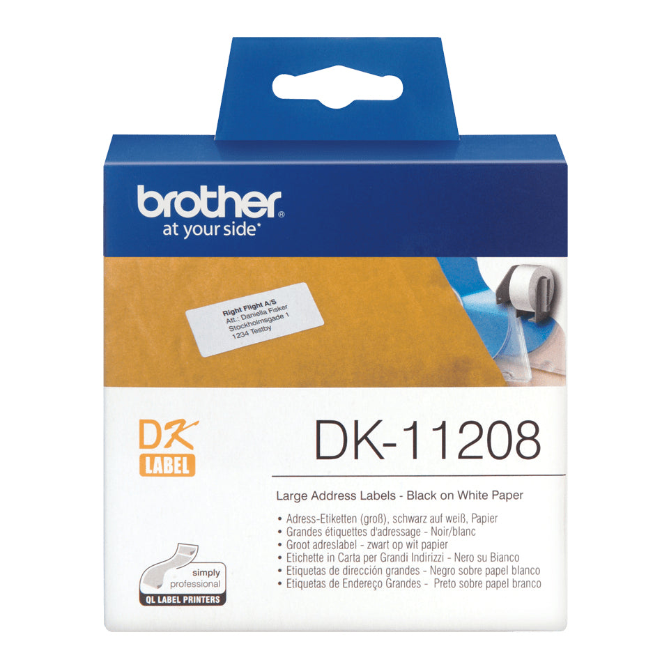 Brother DK-11208 cinta para impresora de etiquetas Negro sobre blanco (3)