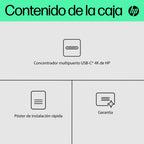 HP 4K USB-C Multiport Hub USB Tipo C 10000 Mbit/s Negro (9)
