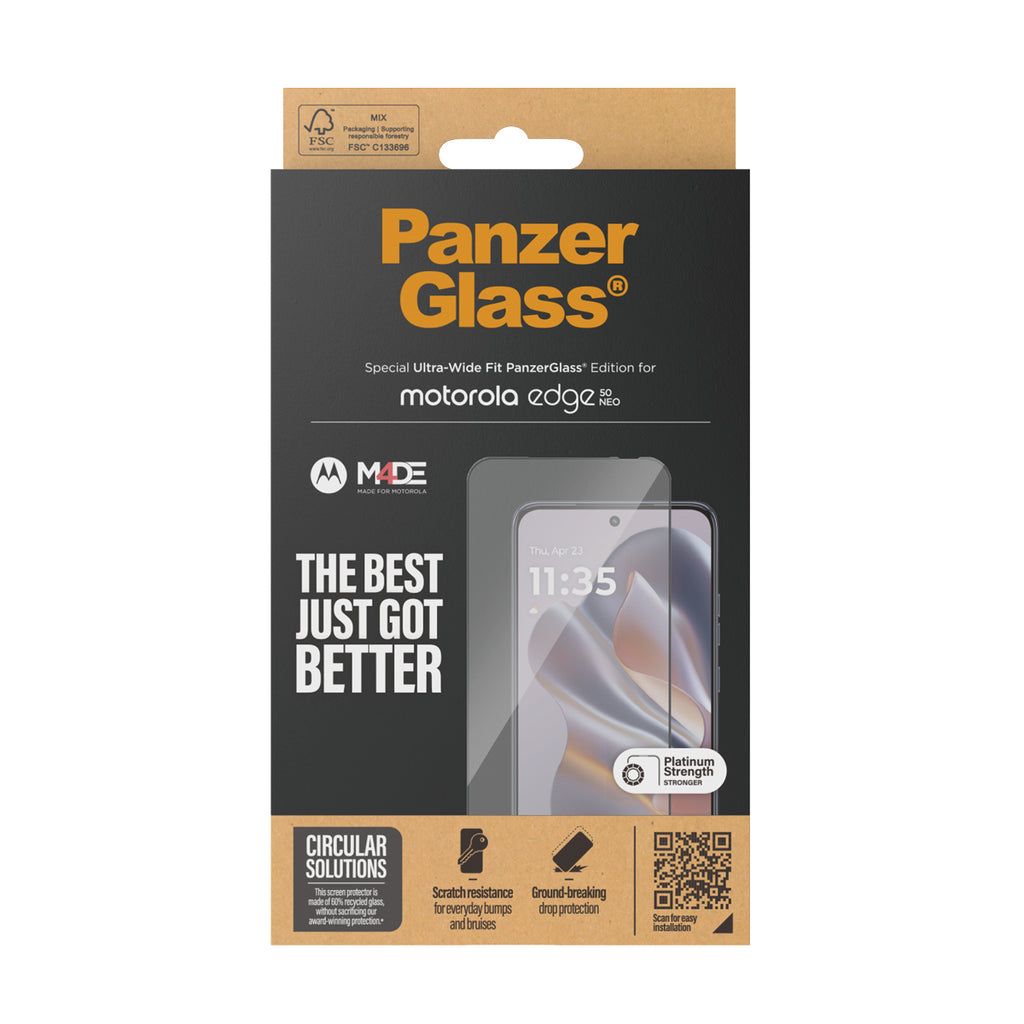 PanzerGlass ® Screen Protector Motorola Edge 60 Neo | 50 Neo | Ultra-Wide Fit Protector de pantalla 1 pieza(s) (3)