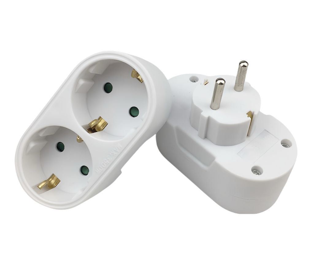 Microconnect PESCHPLUG2 adaptador de enchufe eléctrico Tipo F Blanco (2)
