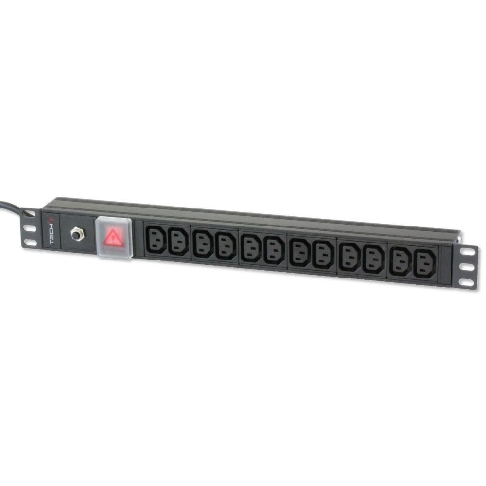 Techly 023776 base múltiple 2 m 12 salidas AC Interior Negro (2)