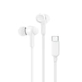 Auriculares internos con micro - en oreja - cableado - USB-C - aislamiento de ruido - blanco