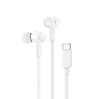 Auriculares internos con micro - en oreja - cableado - USB-C - aislamiento de ruido - blanco