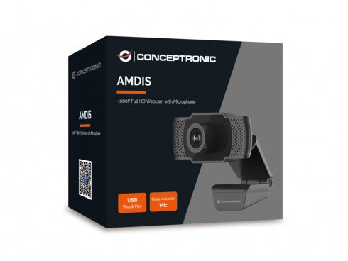 Conceptronic AMDIS cámara web 2 MP 1920 x 1080 Pixeles USB 2.0 Negro (4)