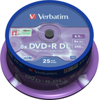 Verbatim DVD+R DL 8,5GB 8x SP(25)