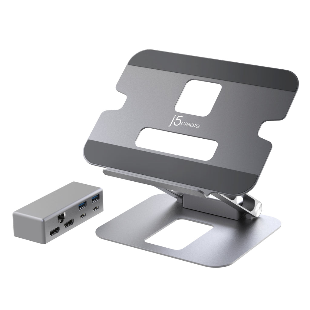 j5create JTS427 Soporte para ordenador portátil y tableta Gris 40,6 cm (16") (2)