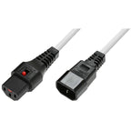 Microconnect MC-C13C14LOCK-3MW cable de transmisión Blanco 3 m C13 acoplador C14 acoplador (2)