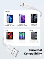 Ugreen cable USB 2.0 A lightning 2m, 5V/2.4A iPhone 7 / 7plus / 6S/ 6 / 6 Plus (20728)