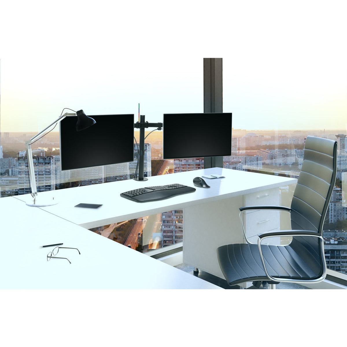 Kensington K55409WW soporte para monitor 81,3 cm (32") Escritorio Negro (5)