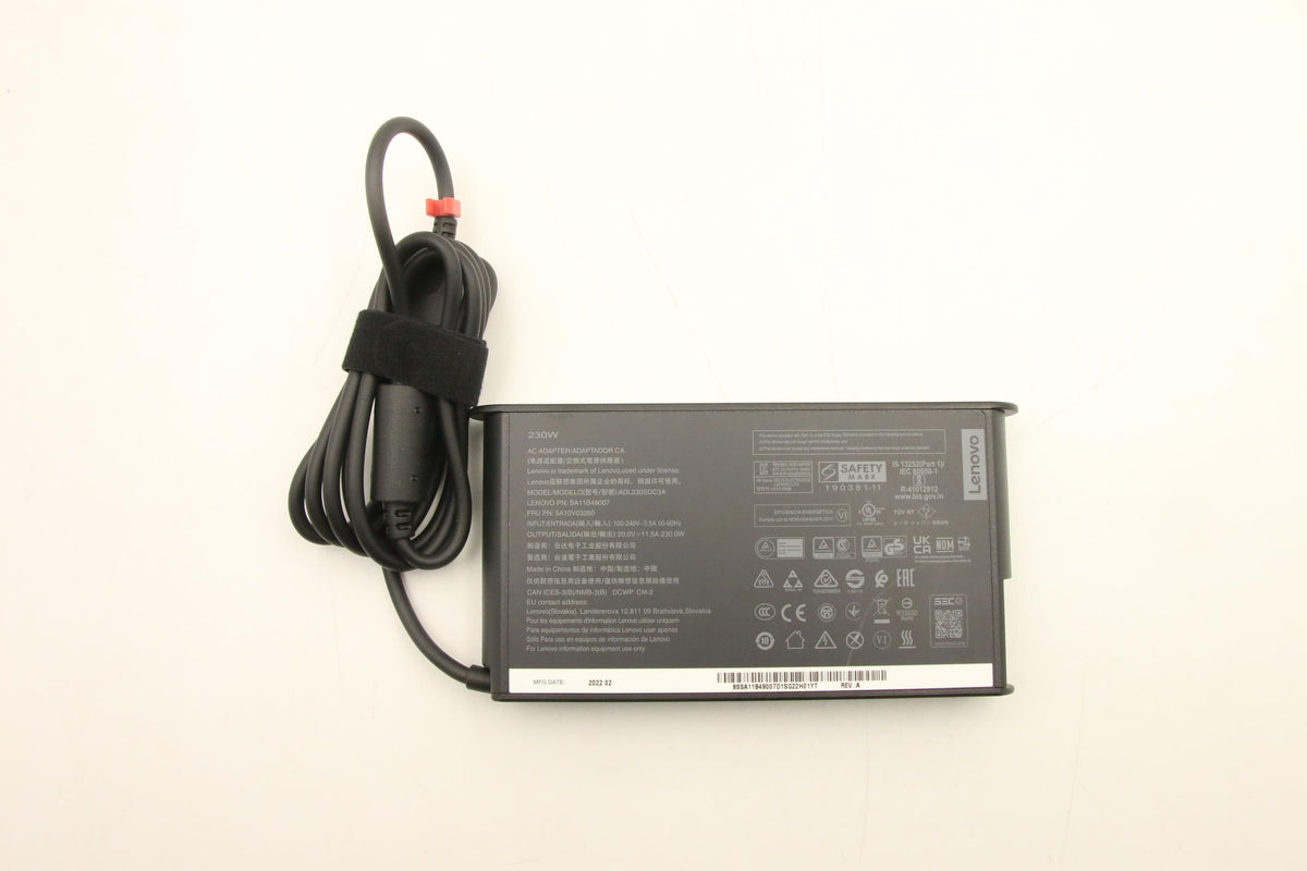 Lenovo 5A10V03260 adaptador e inversor de corriente Interior 230 W Negro