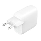 Adaptador de corriente - 60 vatios - 2.7 A - Fast Charge, Suministro de energía 3.1 - 2 conectores de salida (2 USB-C) - blanco