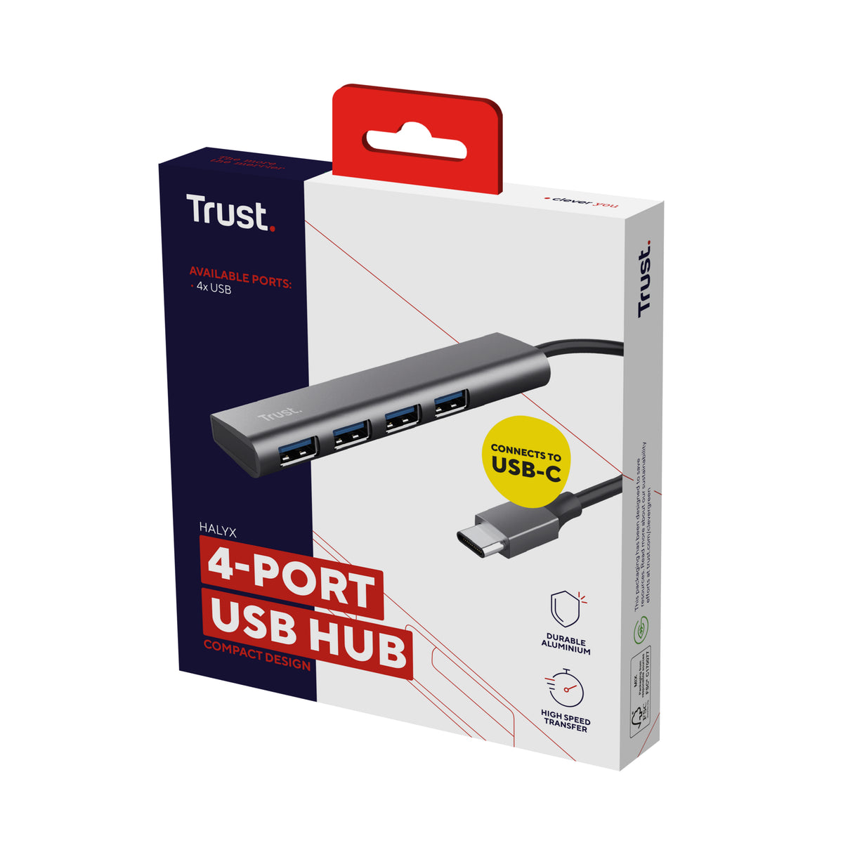 Trust Halyx USB 3.2 Gen 1 (3.1 Gen 1) Type-A 5 Mbit/s Gris (8)