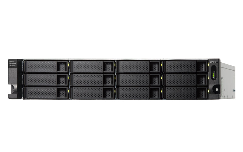 QNAP TL-R1200C-RP caja para disco duro externo Carcasa de disco duro/SSD Negro, Gris 2.5/3.5"