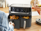 Tefal Dual Easy Fry & Grill EY905B Doble 8,3 L Independiente 2700 W Freidora de aire caliente Gris (5)