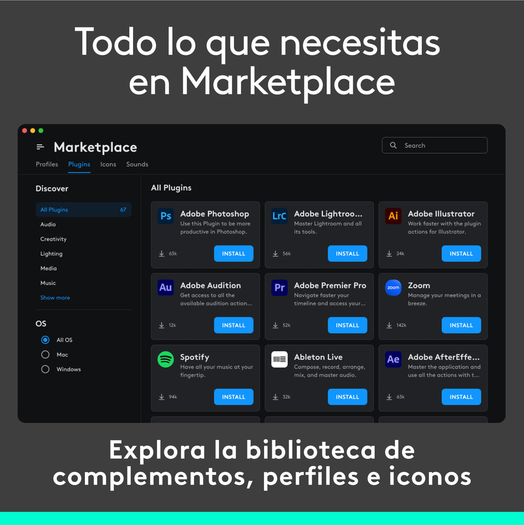 Logitech MX Creative Console Teclado Bluetooth/USB (9)