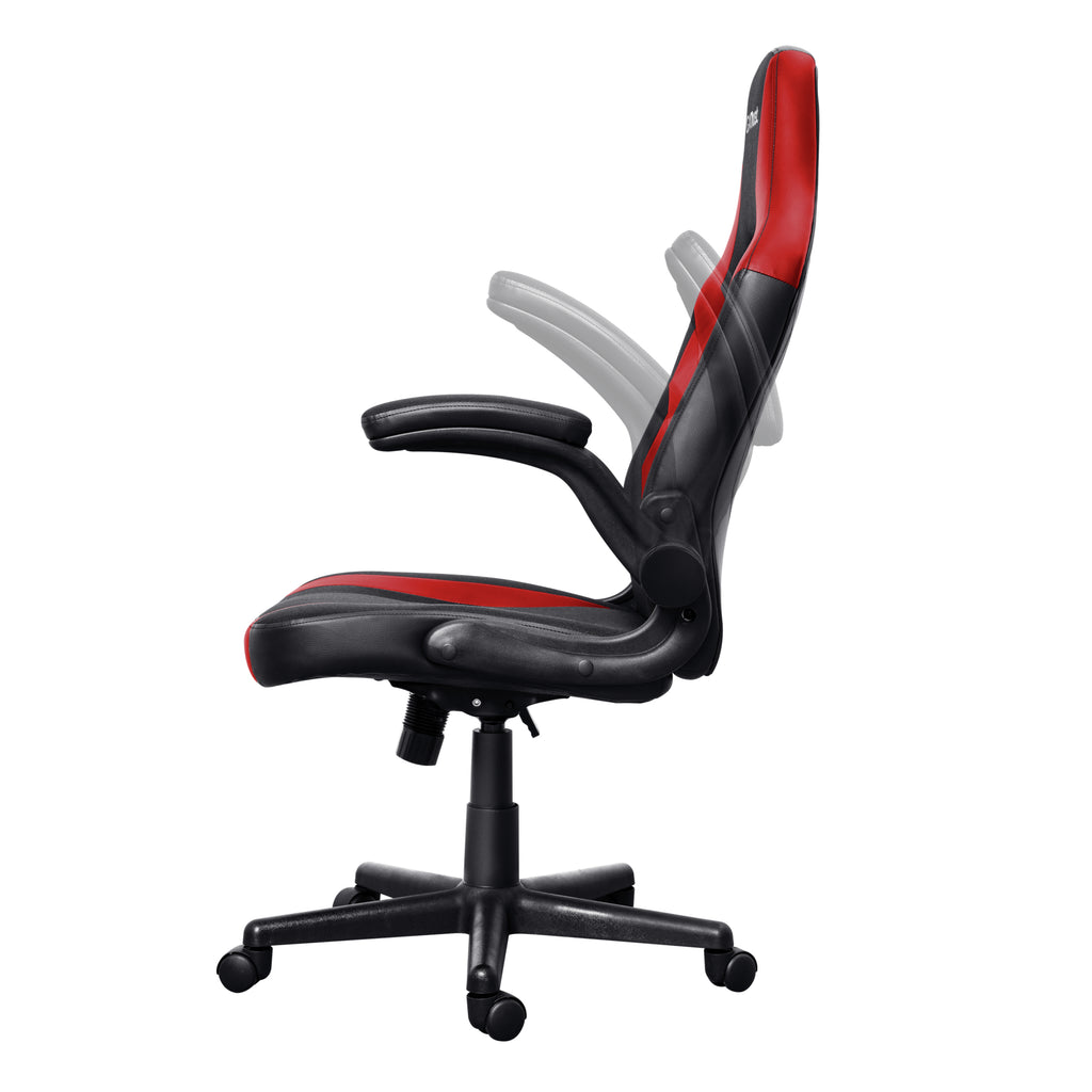 Trust GXT 703 Riye Silla para videojuegos de PC Asiento acolchado Negro, Rojo (4)