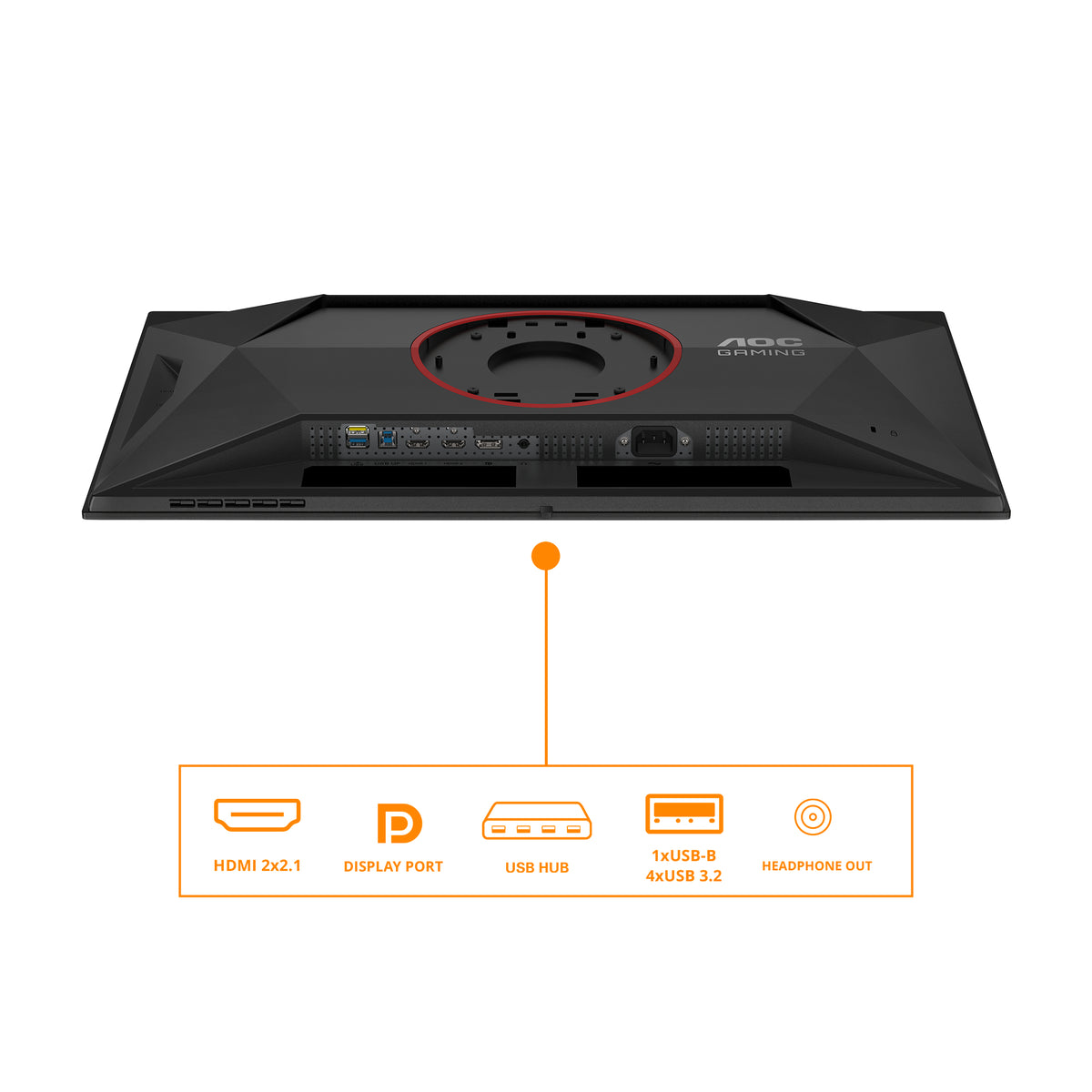 AOC G4 Q27G4ZD/69 pantalla para PC 67,3 cm (26.5") 2560 x 1440 Pixeles Negro, Rojo (3)