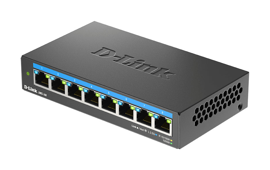 D-Link DMS-108 No administrado L2 2.5G Ethernet (100/1000/2500) Negro (4)