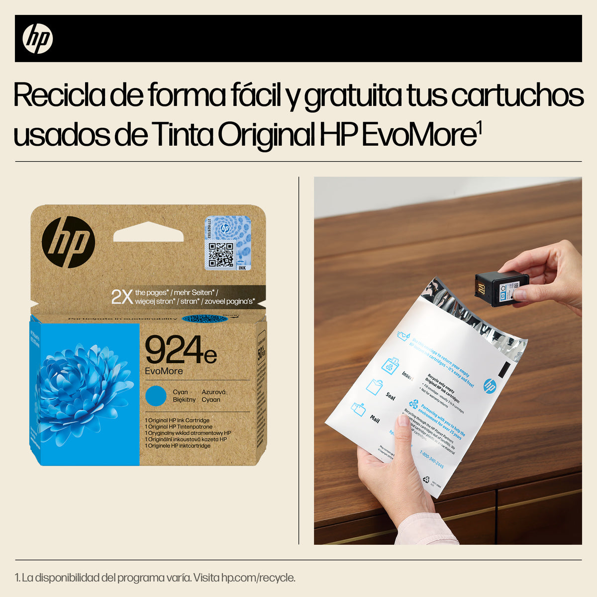 HP 924e EvoMore Cyan Original Ink Cartridge cartucho de tinta 1 pieza(s) Alto rendimiento (XL) (3)