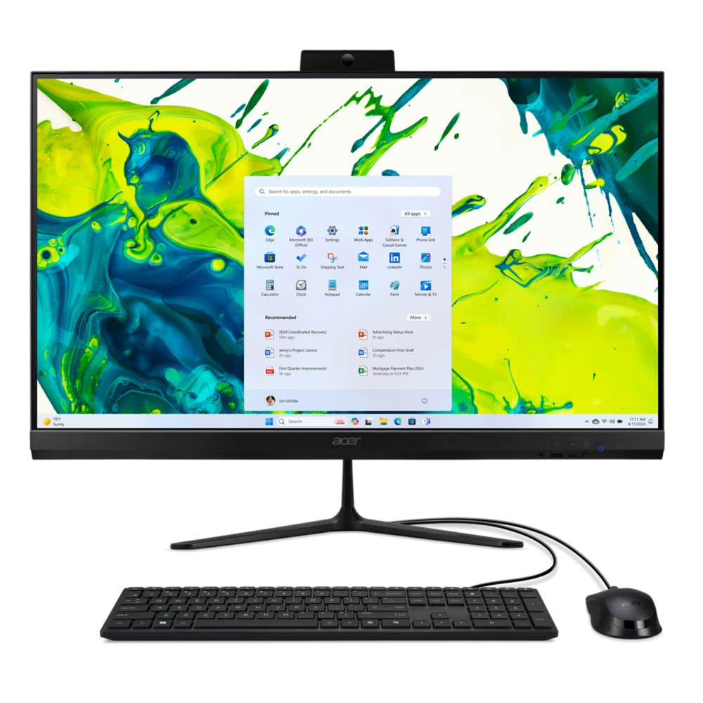 Acer Aspire C27-2G Intel Core 5 120U 68,6 cm (27") 1920 x 1080 Pixeles PC todo en uno 16 GB DDR4-SDRAM 1 TB SSD Windows 11 Home Wi-Fi 6 (802.11ax) Negro