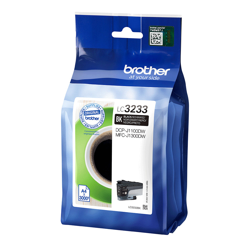 Brother LC3233BK cartucho de tinta 1 pieza(s) Original Rendimiento estándar Negro (3)