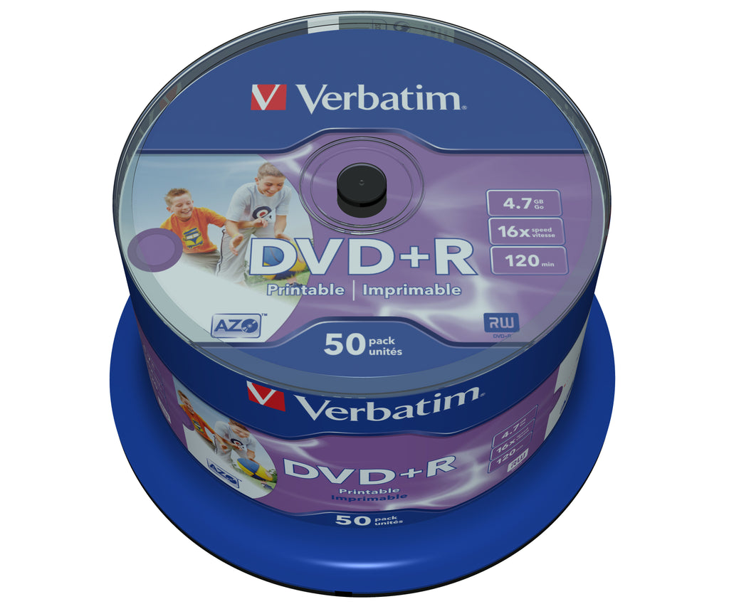Verbatim DVD+R Wide Inkjet Printable No ID Brand 4,7 GB 50 pieza(s) (5)