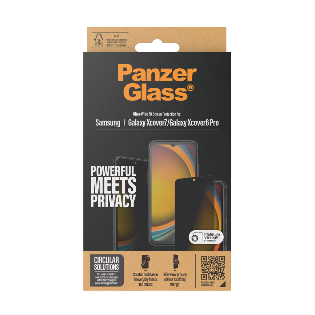 PanzerGlass ® 2-Way Privacy Screen Protector Samsung Galaxy Xcover7 Pro | Xcover7 | Xcover6 Pro | Ultra-Wide Fit Protector de pantalla 1 pieza(s) (3)