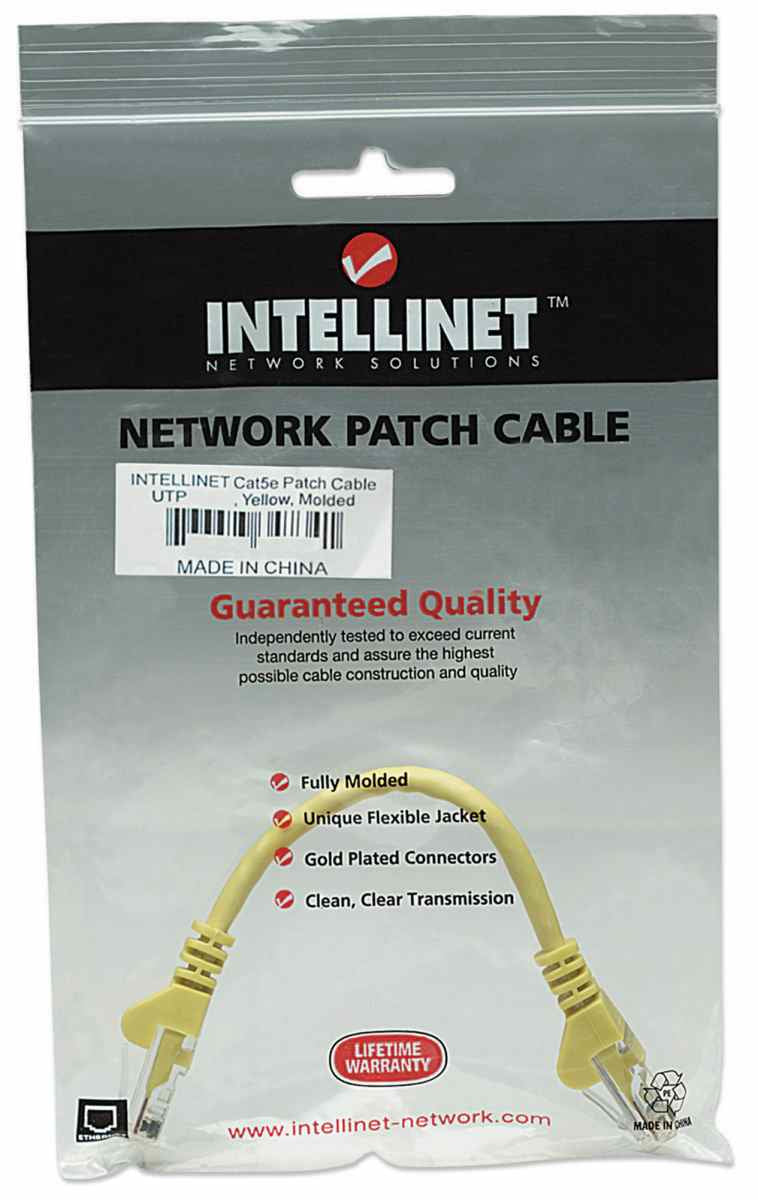 Intellinet 325165 cable de red Amarillo 0,45 m Cat5e U/UTP (UTP) (3)