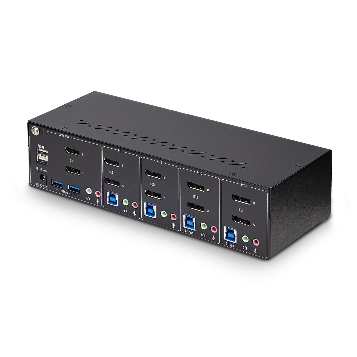 StarTech.com P4DD46A2-KVM-SWITCH interruptor KVM Negro