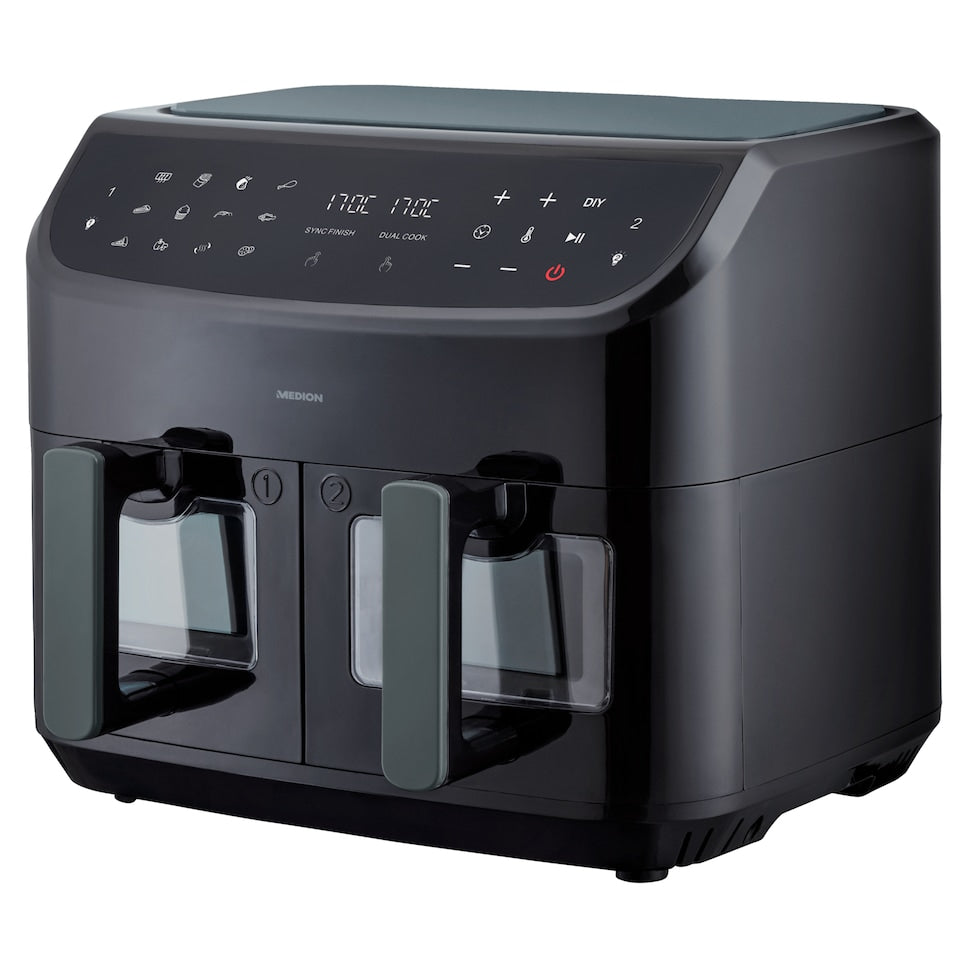 MEDION LIFE P20 Doble 8,7 L 2600 W Freidora de aire caliente Negro (7)