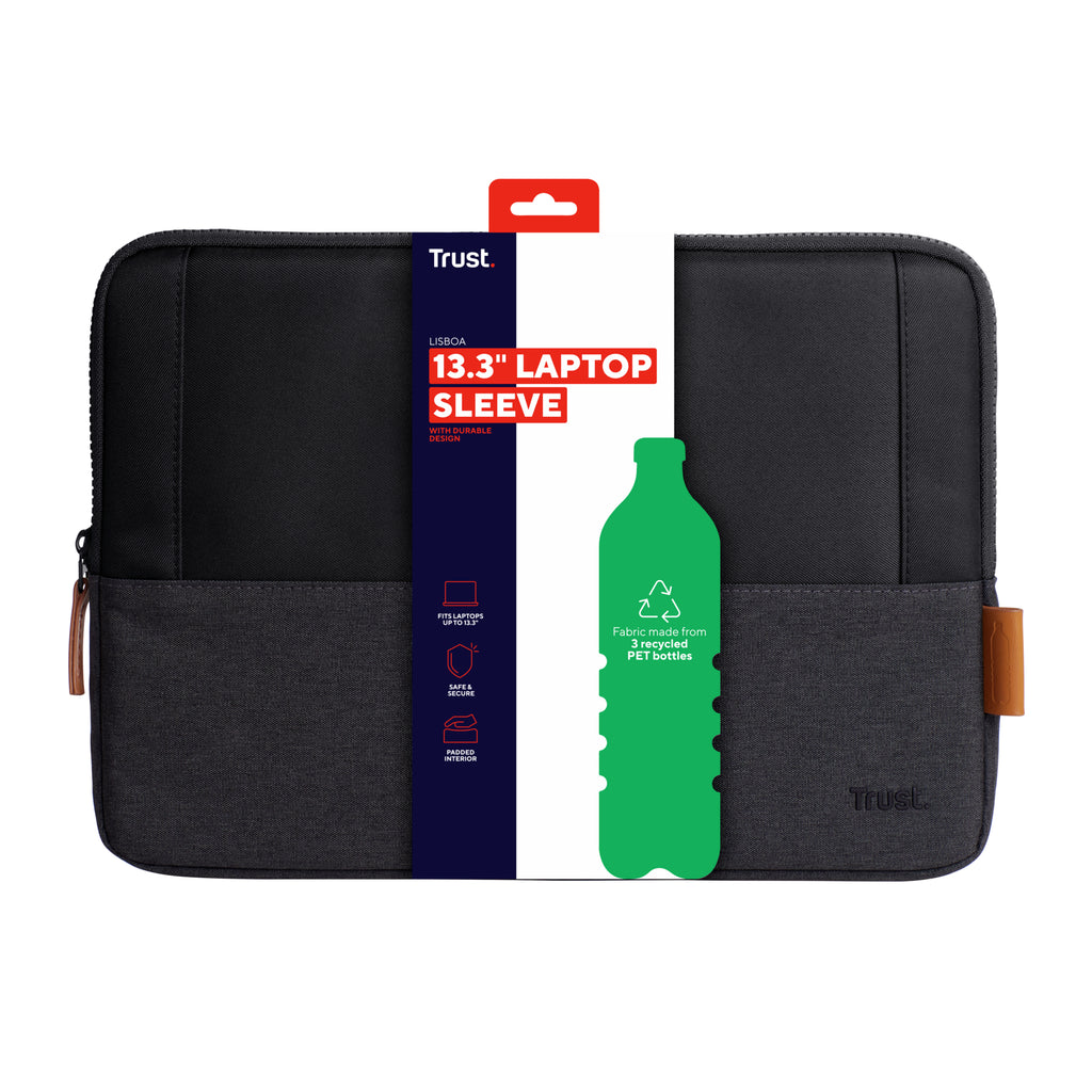 Trust Lisboa 33,8 cm (13.3") Funda Negro, Gris (8)